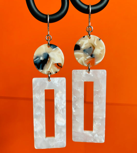 White Pearls with Black Dimes